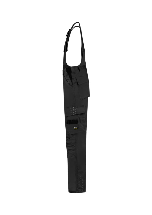 Bib & Brace Twill Cordura T67 Pracovné nohavice s trakmi unisex — čierna