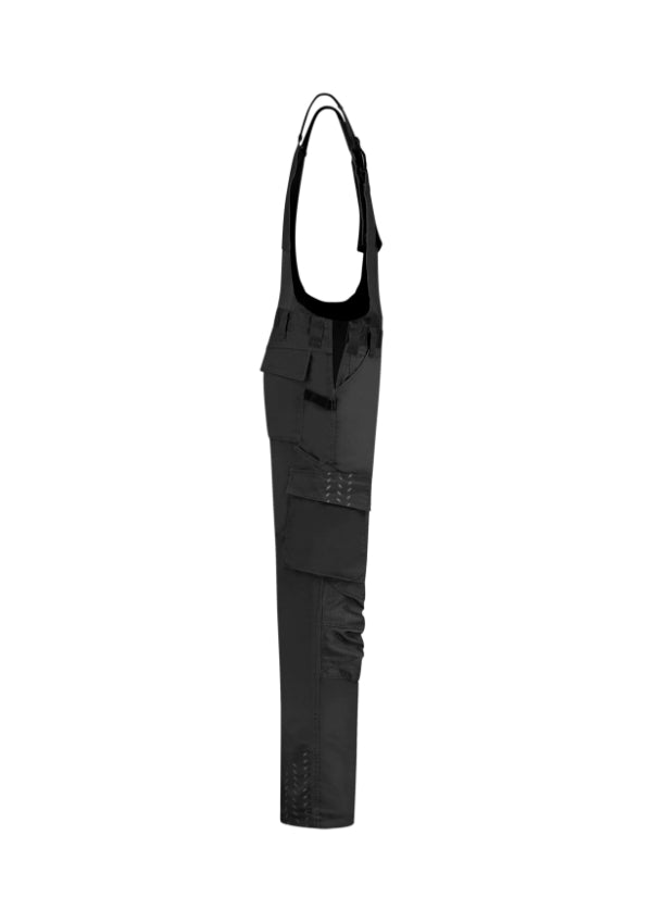 Bib & Brace Twill Cordura T67 Pracovné nohavice s trakmi unisex — čierna