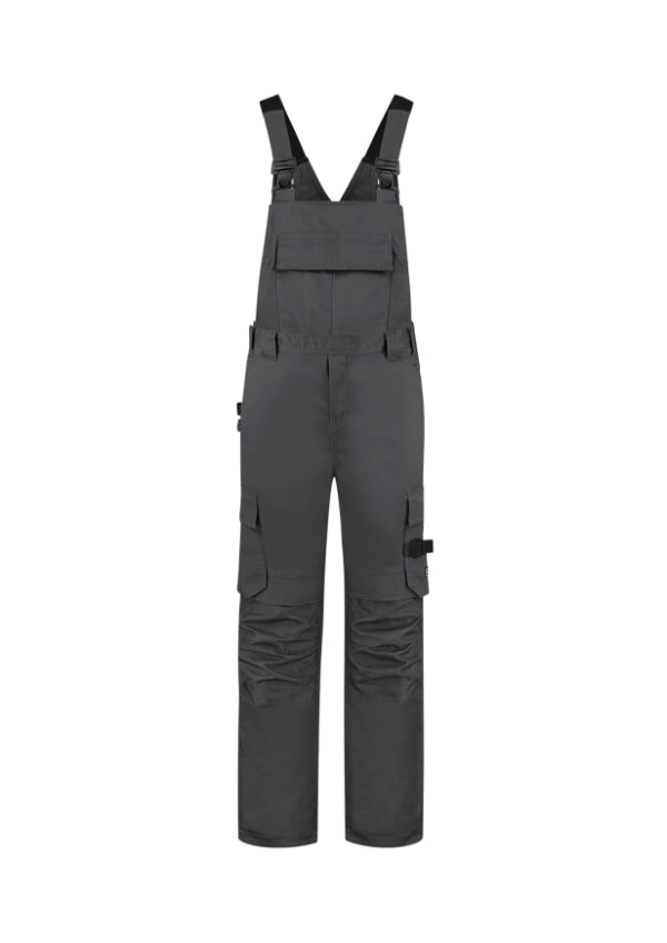 Bib & Brace Twill Cordura T67 Pracovné nohavice s trakmi unisex — tmavosivý