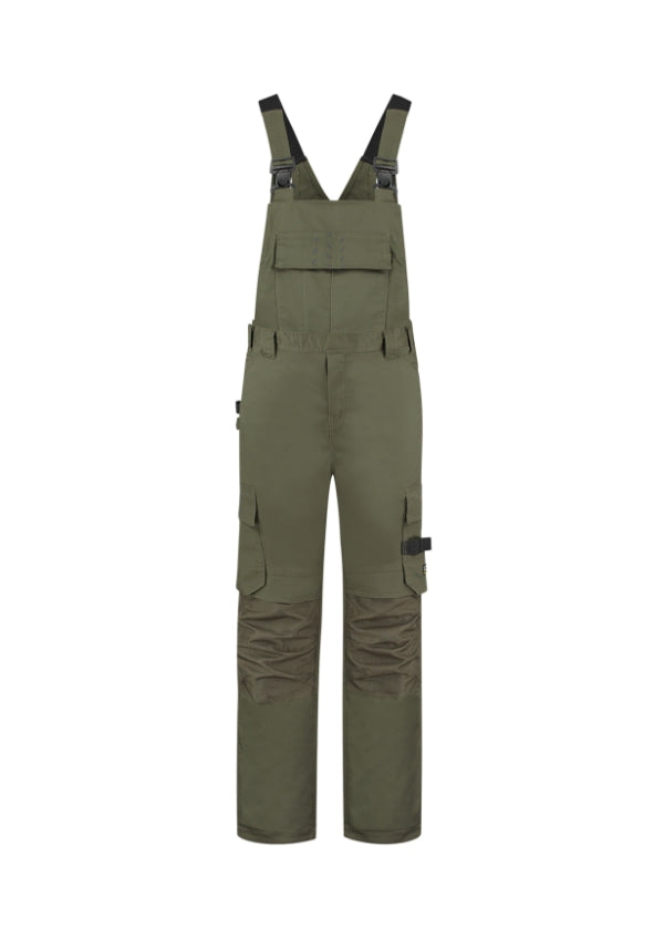 Bib & Brace Twill Cordura T67 Pracovné nohavice s trakmi unisex — army