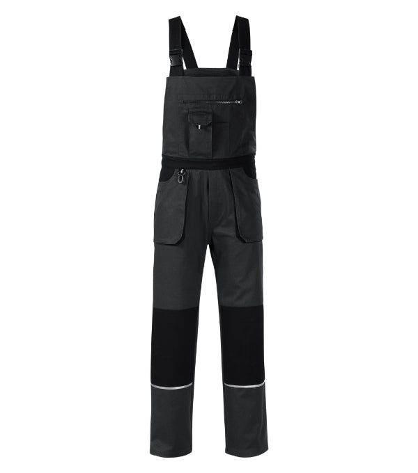 Woody W02 Pracovné nohavice s trakmi pánske — ebony gray
