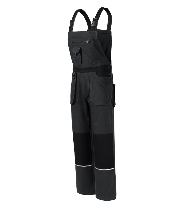 Woody W02 Pracovné nohavice s trakmi pánske — ebony gray
