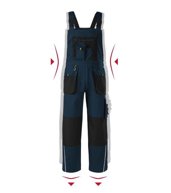 Ranger W04 Pracovné nohavice s trakmi pánske — tmavomodrá
