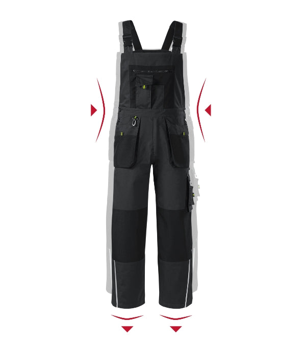 Ranger W04 Pracovné nohavice s trakmi pánske — ebony gray