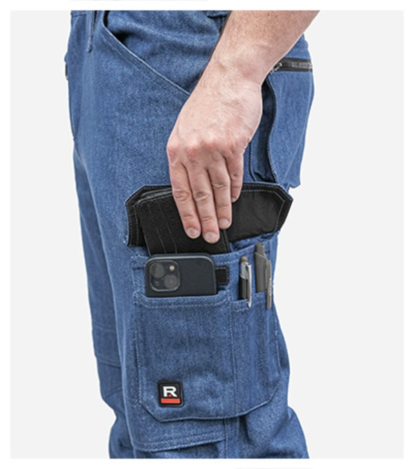 Vertex W08 Pracovné džínsy pánske — svetlý denim
