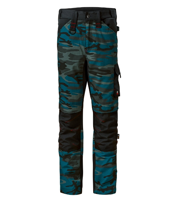 Vertex Camo W09 Pracovné nohavice pánske — camouflage petrol