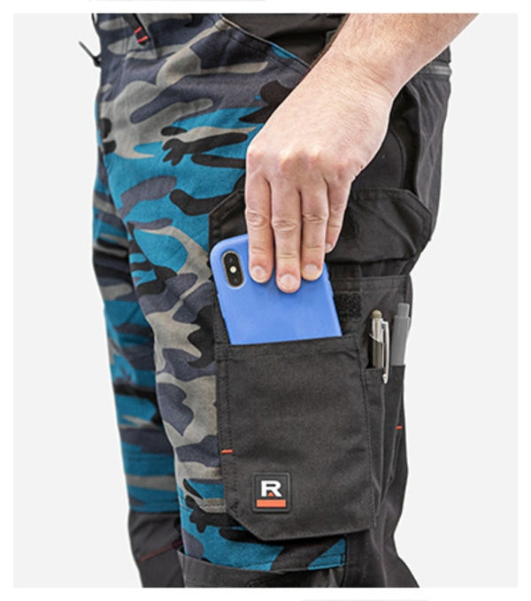 Vertex Camo W09 Pracovné nohavice pánske — camouflage petrol