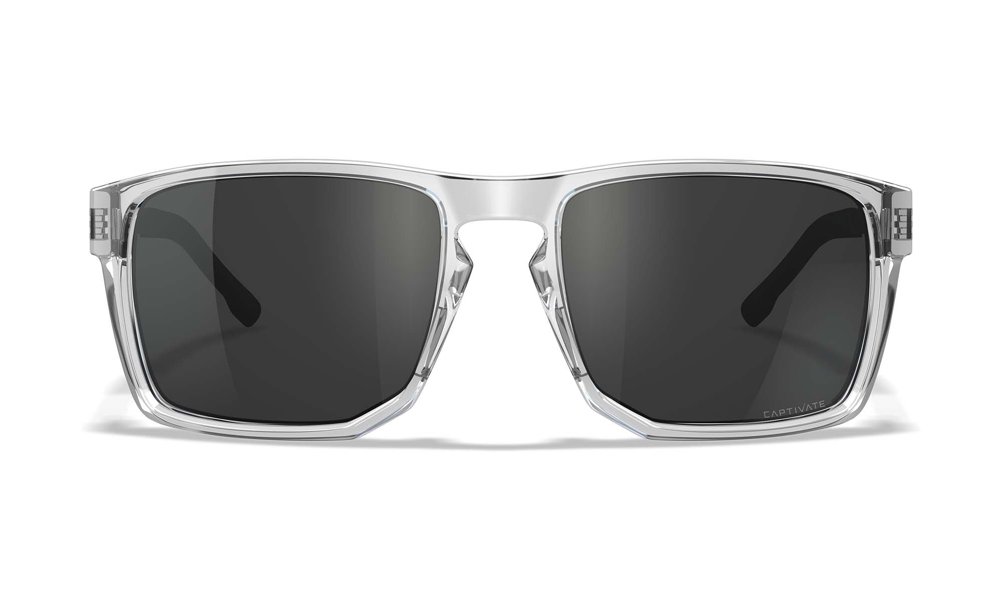 Wiley X WX APEX — Captivate Grey, Gloss Crystal Clear