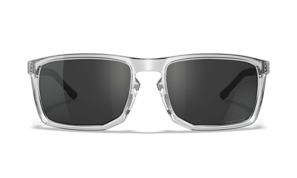Wiley X WX AXE — Captivate Grey, Gloss Crystal Clear
