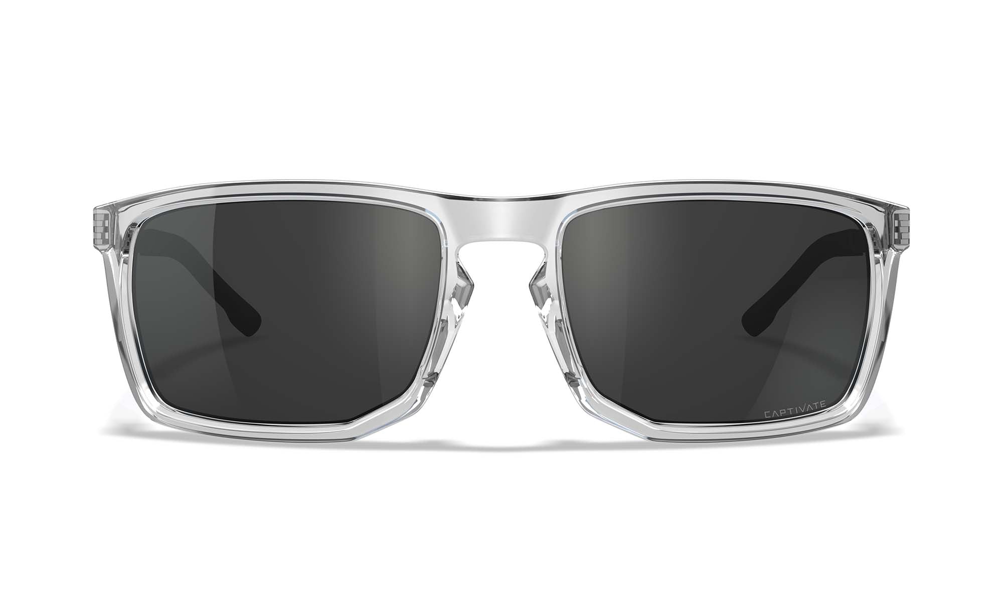 Wiley X WX AXE — Captivate Grey, Gloss Crystal Clear