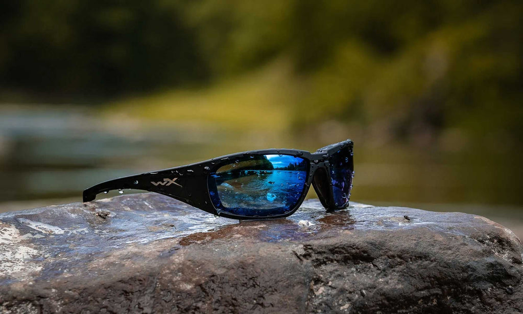 Wiley X WX BOSS — Captivate Polarized - Blue Mirror -  Grey, Matte Black