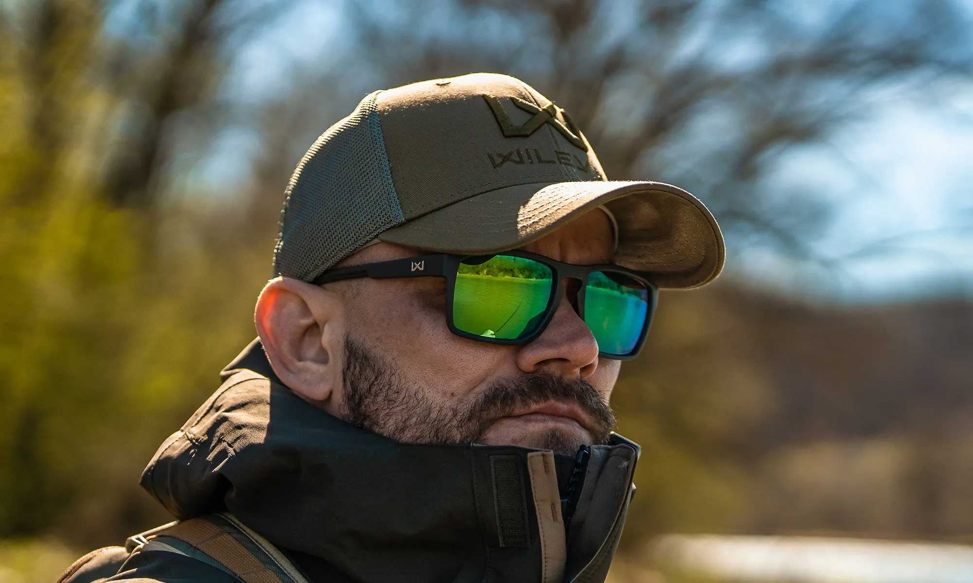 Wiley X WX FOUNDER — Captivate Polarized - Green Mirror - Amber, Matte Graphite