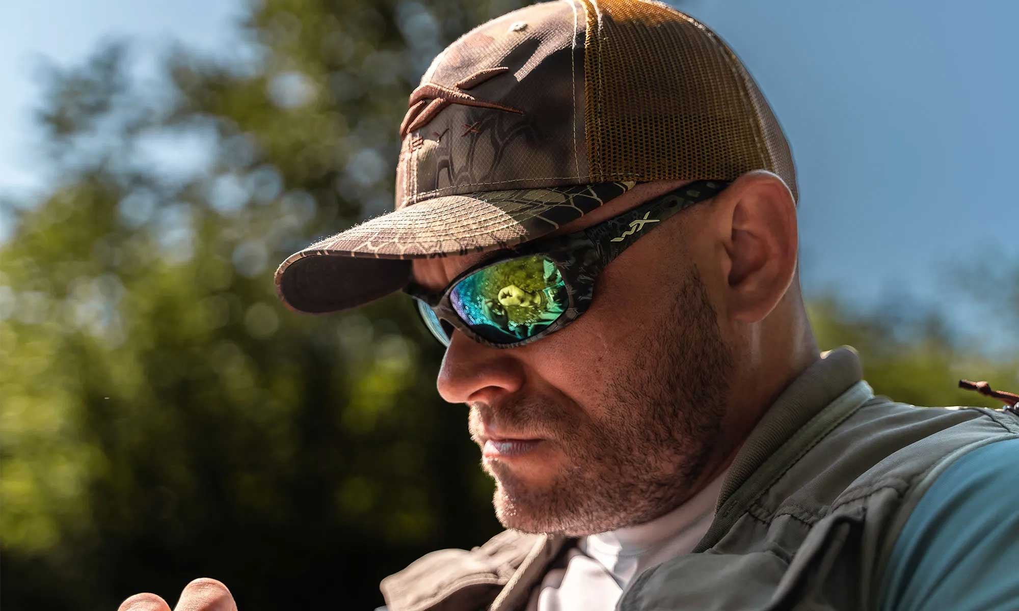 Wiley X WX GRAVITY — Captivate Polarized - Green Mirror - Amber, Kryptek Neptune