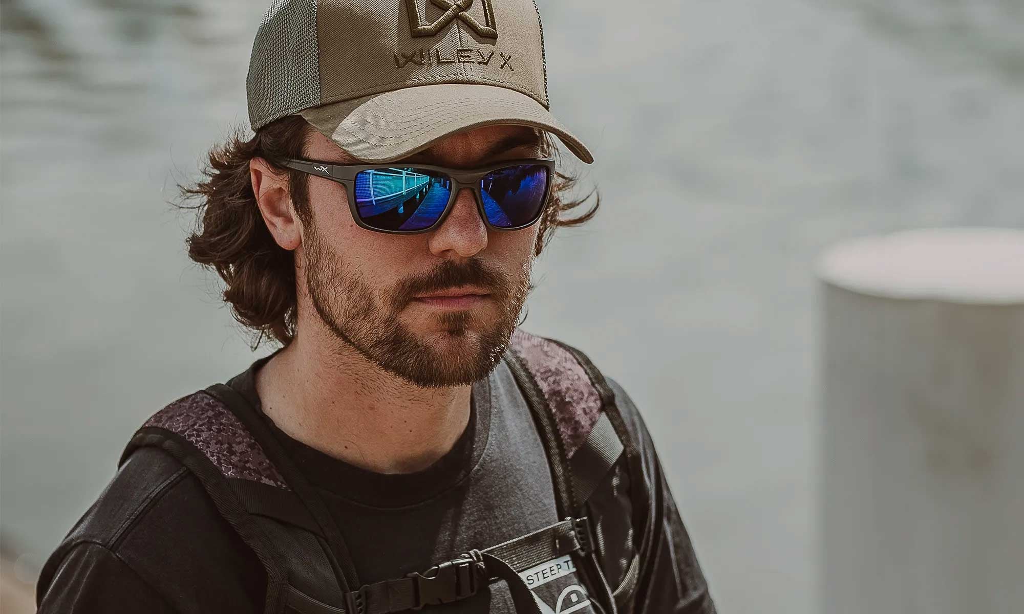 Wiley X WX KINGPIN — Captivate Polarized - Blue Mirror -  Grey, Matte Graphite