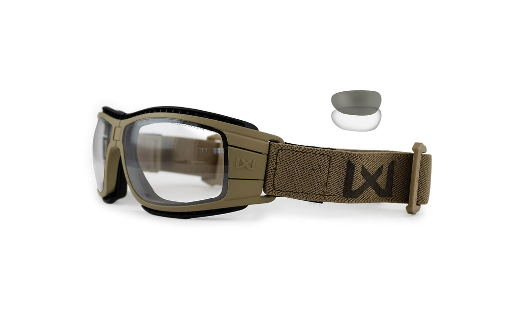 Wiley X WX LYNX — Grey + Clear, Matte Tan