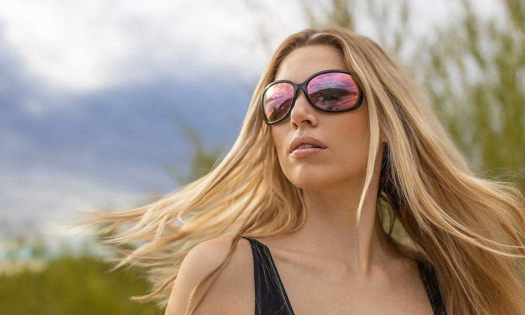 Wiley X WX MYSTIQUE — Captivate Polarized - Rose Gold Mirror -  Green, Gloss Black