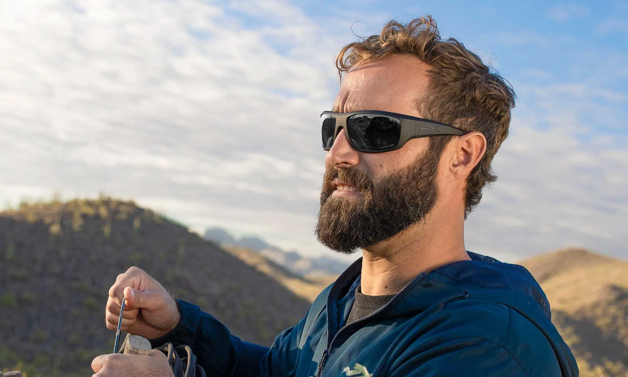 Wiley X WX OMEGA — Captivate Polarized -  Grey, Black Ops - Matte Black