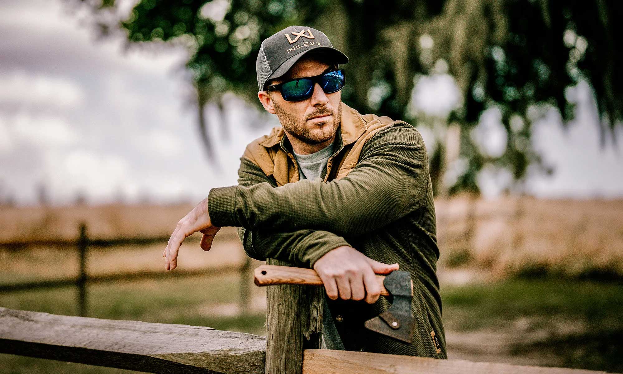 Wiley X WX PEAK XL — Captivate Polarized - Blue Mirror -  Grey, Matte Black - Size XL