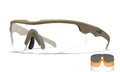 Wiley X WX ROGUE COMM. — Grey + Clear + Light Rust, Matte Tan by Wiley X - Tactical Eyewear - Changeable