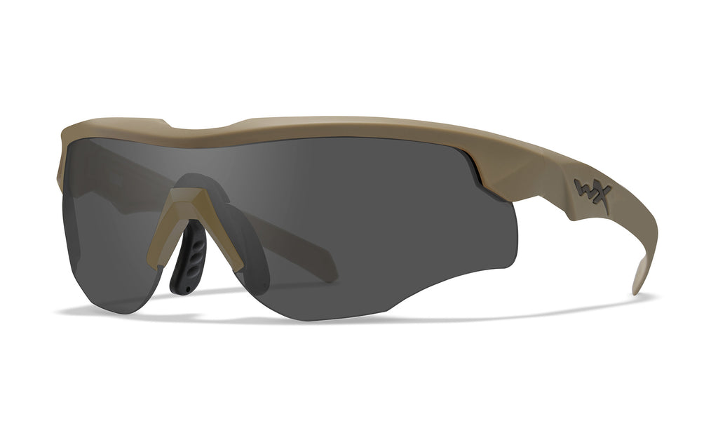 Wiley X WX ROGUE COMM. — Grey + Clear + Light Rust, Matte Tan by Wiley X - Tactical Eyewear - Changeable