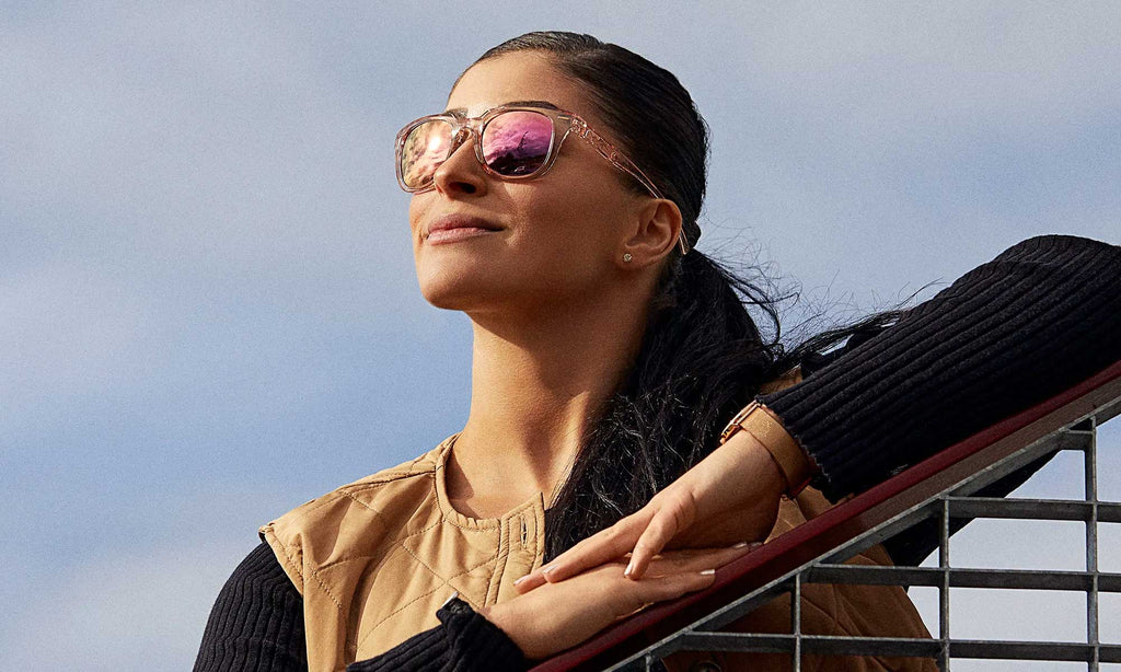 Wiley X WX ULTRA — Captivate Polarized - Rose Gold Mirror -  Green, Gloss Crystal Blush